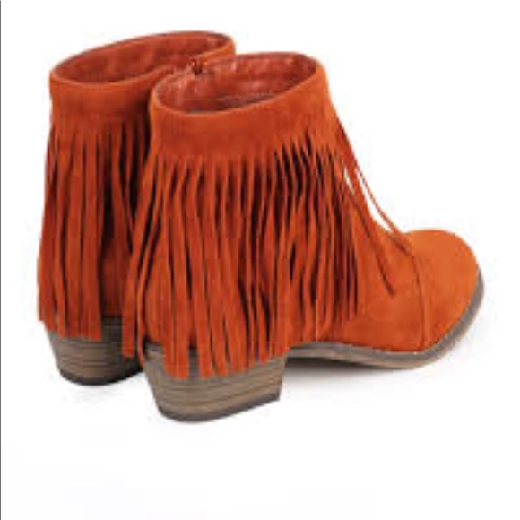 Breckelles fringe booties coral - Picture 6 of 7